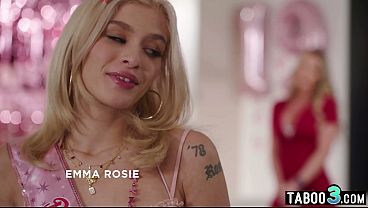 Petite lesbian blonde teen stepdaughter Emma Rosie got her favorite dessert
